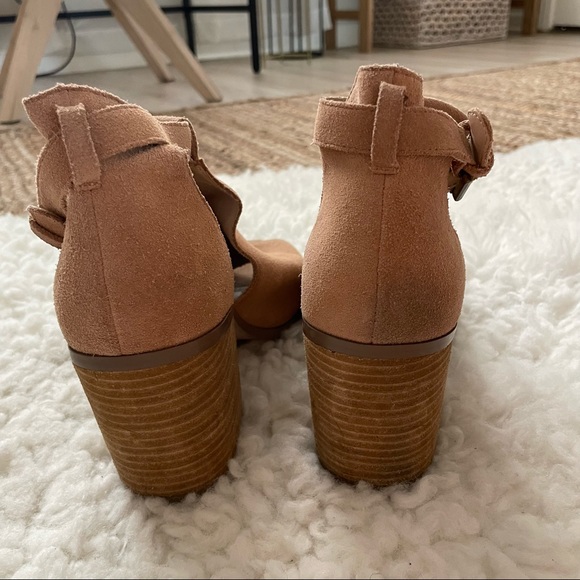 Sole Society Tan Peep Toe Cut Out Booties - Picture 7 of 9